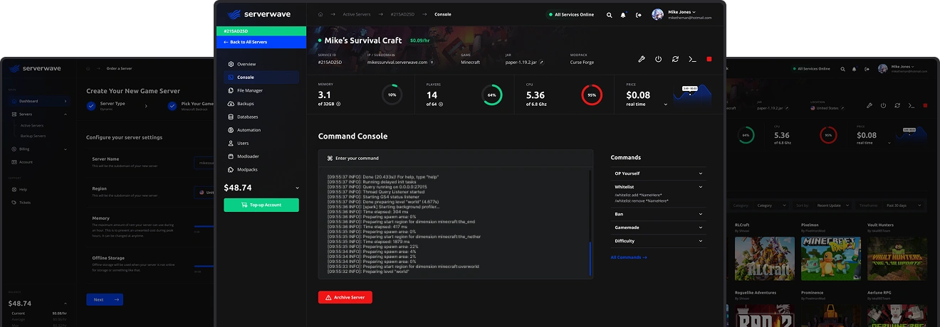 PanelWave dashboards preview